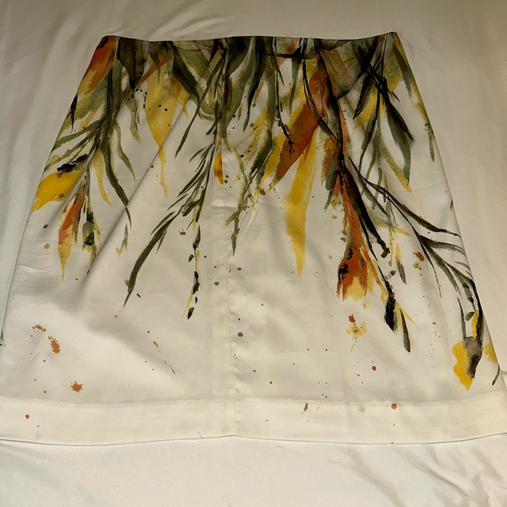 CHICOS Pencil Skirt Botanical, Watercolor, Lined Chicos Size 1